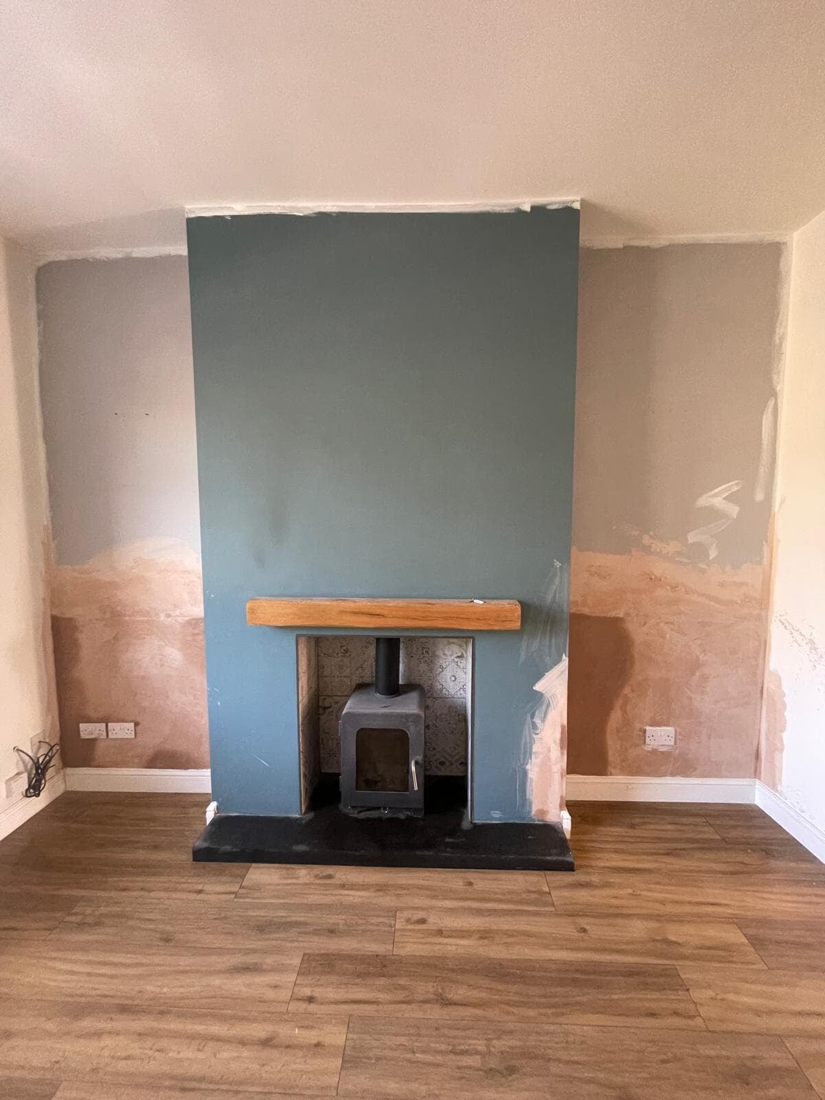 Rising damp and condensation treatment at a rental property in Darwen. Chimney breast alcoves