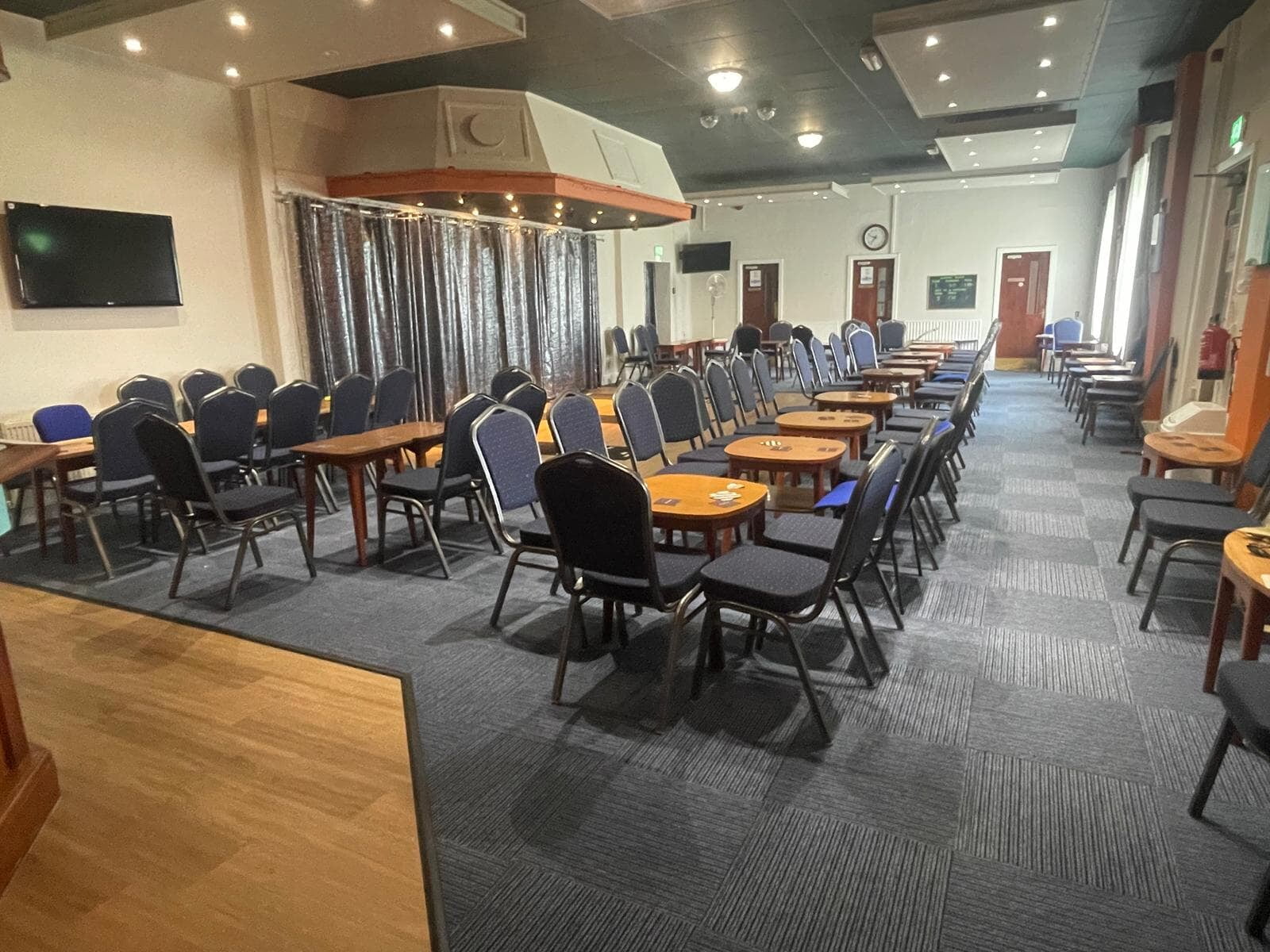 Dry rot repair to the function room floor at Darwen Bowling Club. Finished Room